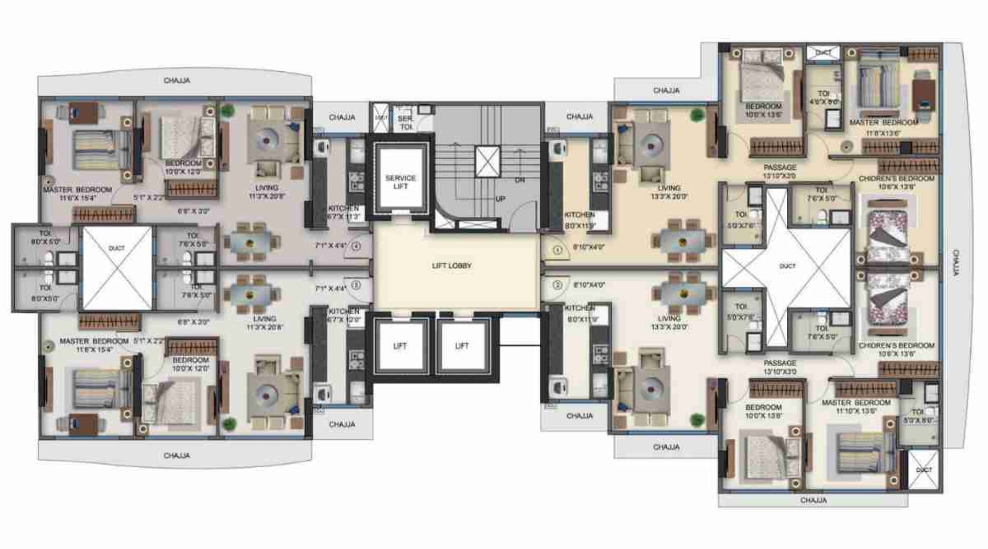 Naman-Hebitat-Typical-Floor-Plan-C-Wing